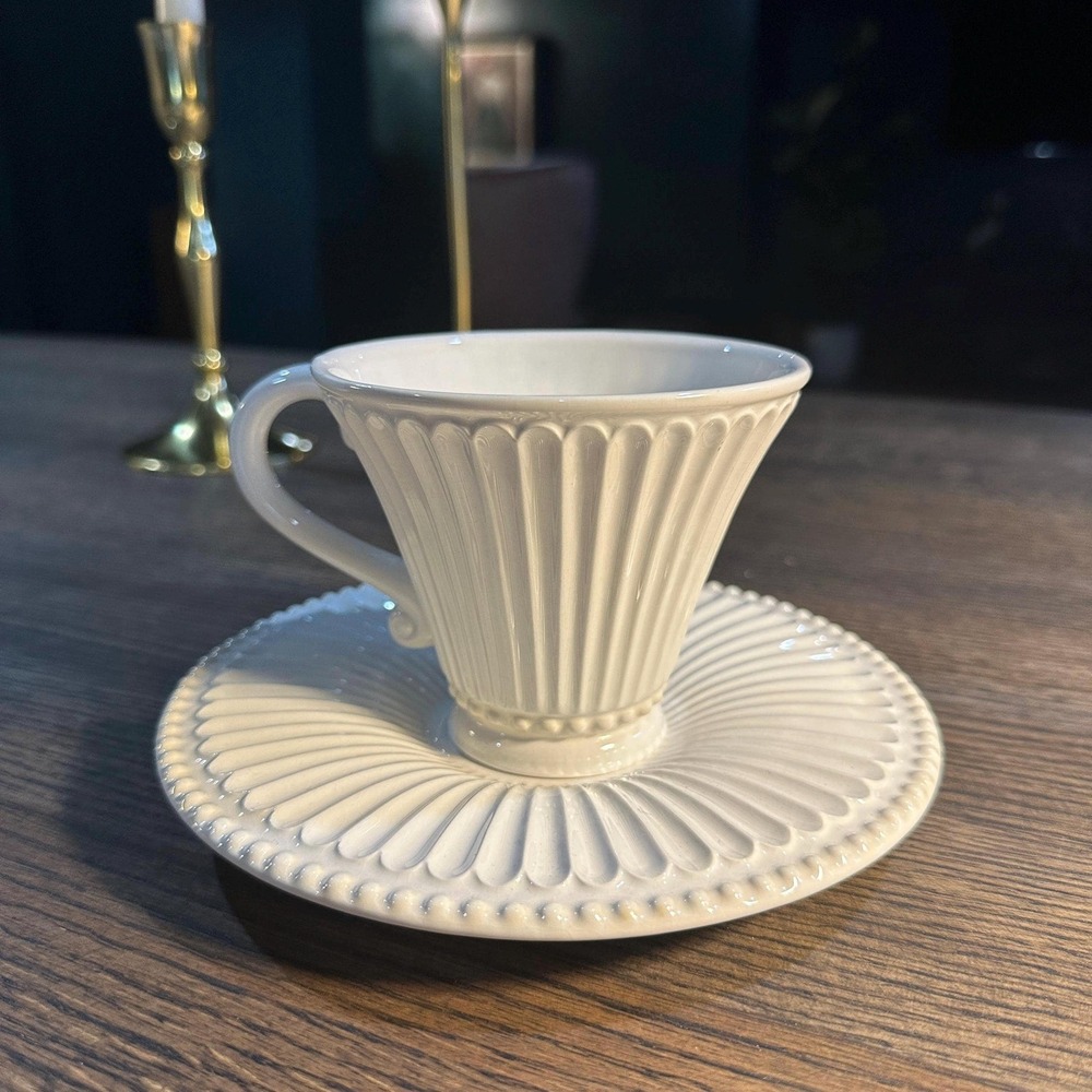 Vintage Lenox Butler's Pantry Gourmet "Fluted" Cup and Saucer Set